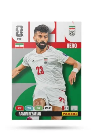Ramin Rrezaeian Irán Base #232 - Mundial Fútbol 2026 - Panini