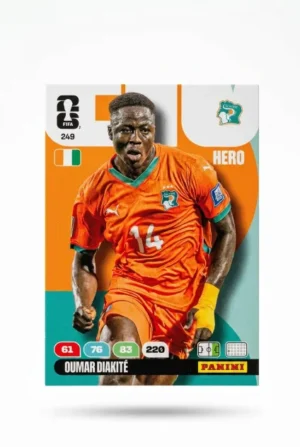 Oumar Diakite Costa de Marfil Base #249 - Mundial Fútbol 2026 - Panini