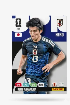 Keito Nakamura Japón Base #259 - Mundial Fútbol 2026 - Panini