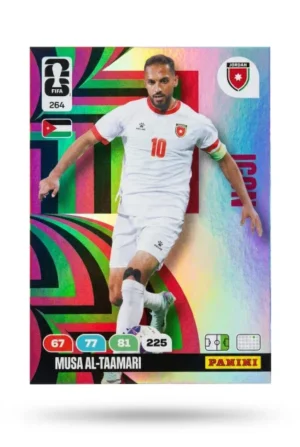 Musa Al-Taamari Jordania Icon #264 - Mundial Fútbol 2026 - Panini