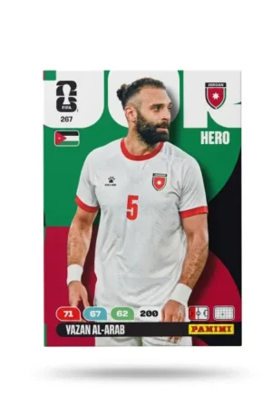 Yazan Al-Arab Jordania Base #267 - Mundial Fútbol 2026 - Panini