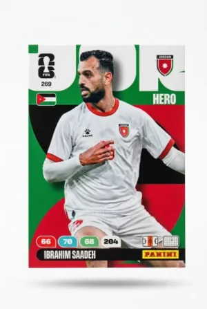 Ibrahim Saadeh Jordania Base #269 - Mundial Fútbol 2026 - Panini