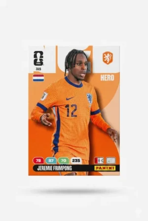 Jeremie Frimpong Paises Bajos Base #315 - Mundial Fútbol 2026 - Panini