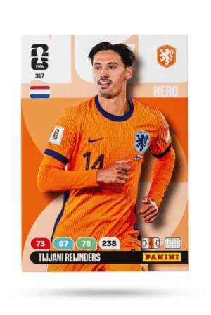 Tijani Reijnders Paises Bajos Base #317 - Mundial Fútbol 2026 - Panini