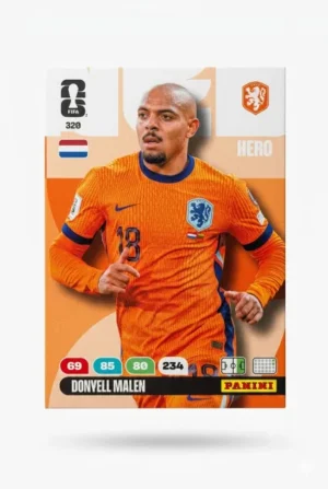 Donyell Malen Paises Bajos Base #320 - Mundial Fútbol 2026 - Panini