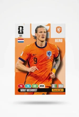 Wout Weghorst Paises Bajos Base #321 - Mundial Fútbol 2026 - Panini