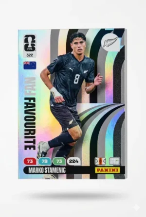 Marko Stamenic Nueva Zelanda Fan Favourite #322 - Mundial Fútbol 2026 - Panini