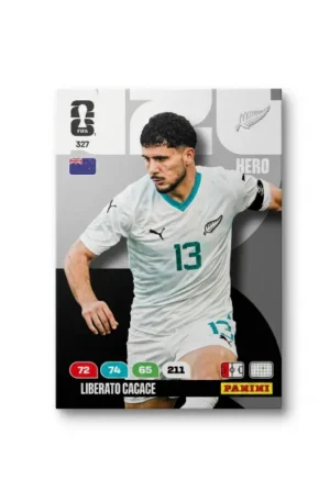 Liberato Cacace Nueva Zelanda Base #327 - Mundial Fútbol 2026 - Panini