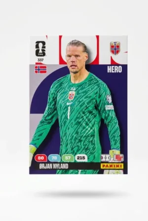 Orjan Nyland Noruega Base #337 - Mundial Fútbol 2026 - Panini