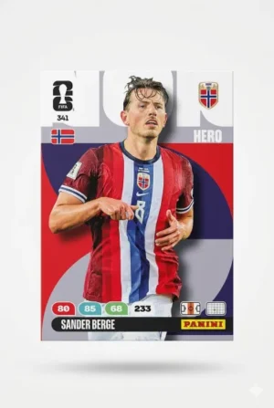 Sander Berge Noruega Base #341 - Mundial Fútbol 2026 - Panini