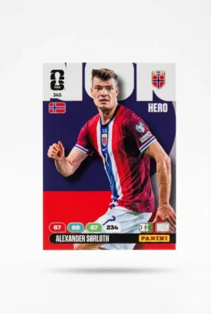 Alexander Sorloth Noruega Base #345 - Mundial Fútbol 2026 - Panini