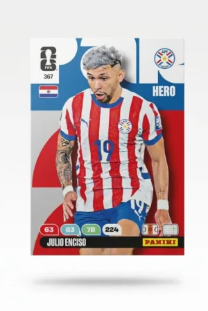 Julio Enciso Paraguay Base #367 - Mundial Fútbol 2026 - Panini