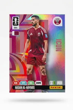 Hasan Al-Haydos Catar Icon #384 - Mundial Fútbol 2026 - Panini