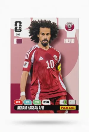 Akram Hassan Afif Catar Base #393 - Mundial Fútbol 2026 - Panini
