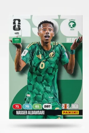 Nasser Aldawsari Arabia Saudí Base #401 - Mundial Fútbol 2026 - Panini