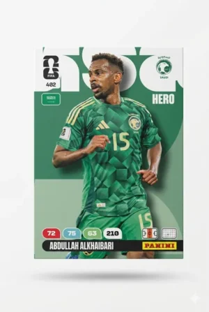 Abdullah Alkhaibari Arabia Saudí Base #402 - Mundial Fútbol 2026 - Panini