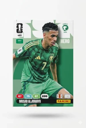 Musab Aljuwayr Arabia Saudí Base #403 - Mundial Fútbol 2026 - Panini
