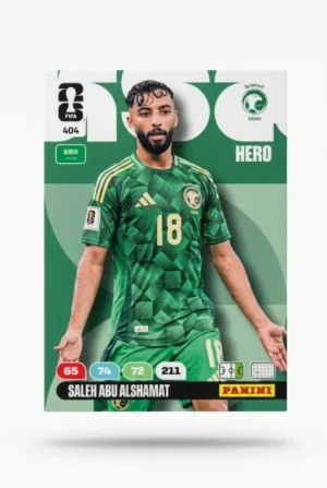 Saleh Abu Alshamat Arabia Saudí Base #404 - Mundial Fútbol 2026 - Panini