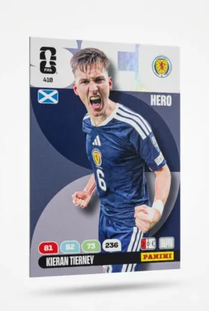 Kieran Tierney Escocia Base #410 - Mundial Fútbol 2026 - Panini