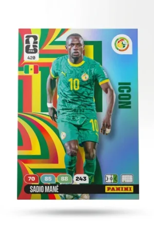 Sadio Mane Senegal Icon #420 - Mundial Fútbol 2026 - Panini