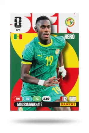 Moussa Niakhate Senegal Base #422 - Mundial Fútbol 2026 - Panini