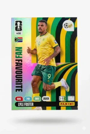 Lvle Foster Sudáfrica Fan Favourite #430 - Mundial Fútbol 2026 - Panini