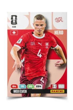 Nico Elvedi Suiza Base #458 - Mundial Fútbol 2026 - Panini