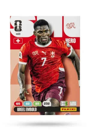 Breel Embolo Suiza Base #463 - Mundial Fútbol 2026 - Panini