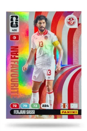 Ferjani Sassi Túnez Fan Favourite #466 - Mundial Fútbol 2026 - Panini