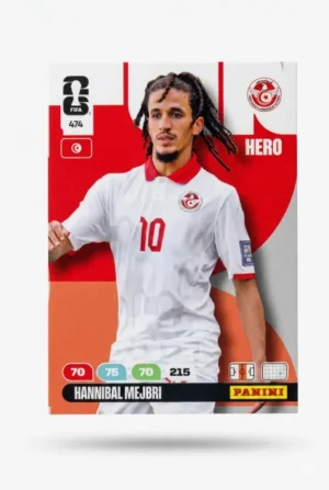 Hannibal Mejbri Túnez Base #474 - Mundial Fútbol 2026 - Panini