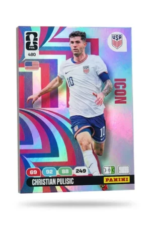 Christian Pulisic Estados Unidos Icon #480 - Mundial Fútbol 2026 - Panini
