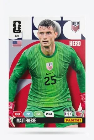 Matt Freese Estados Unidos Base #481 - Mundial Fútbol 2026 - Panini