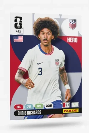 Chris Richards Estados Unidos Base #482 - Mundial Fútbol 2026 - Panini