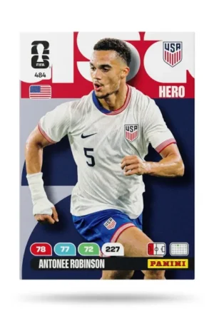 Antonee Robinson Estados Unidos Base #484 - Mundial Fútbol 2026 - Panini