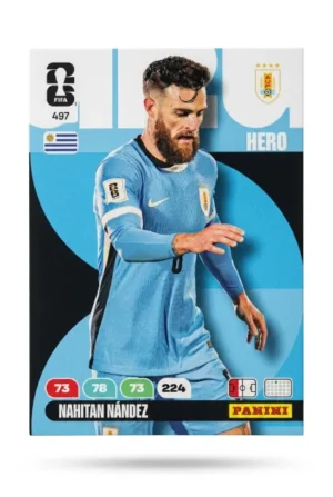 Nahitan Nández Uruguay Base #497 - Mundial Fútbol 2026 - Panini