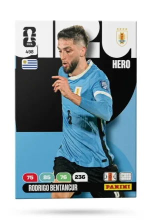 Rodrigo Bentancur Uruguay Base #498 - Mundial Fútbol 2026 - Panini