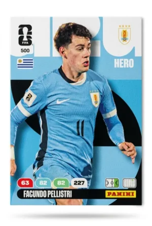 Facundo Pellistri Uruguay Base #500 - Mundial Fútbol 2026 - Panini