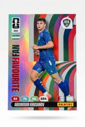 Abdukodir Khuasanov Uzbekistán Fan Favourite #502 - Mundial Fútbol 2026 - Panini