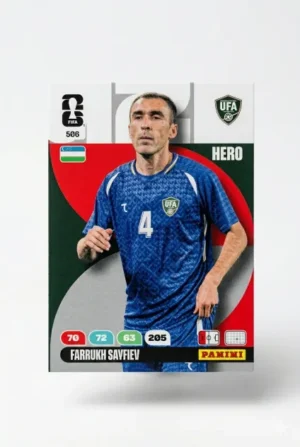 Farrukh Sayfiev Uzbekistán Base #506 - Mundial Fútbol 2026 - Panini