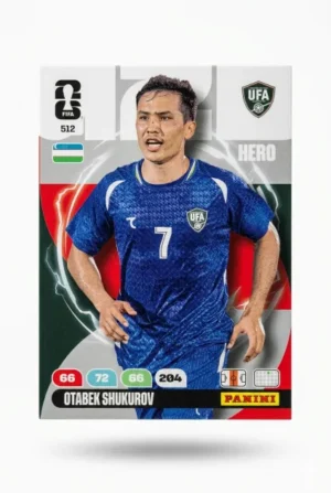 Otabek Shukurov Uzbekistán Base #512 - Mundial Fútbol 2026 - Panini