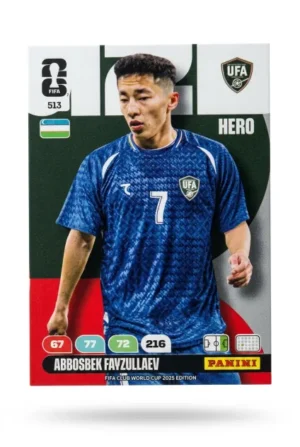 Abbosbek Fayzullaev Uzbekistán Base #513 - Mundial Fútbol 2026 - Panini