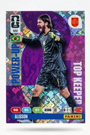 Alisson Brasil Top Keeper #552 - Mundial Fútbol 2026 - Panini