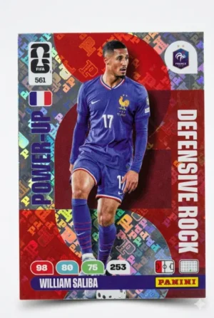 William Saliba Francia Defensive Rock #561 - Mundial Fútbol 2026 - Panini