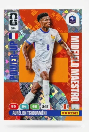 Aurelien Tchouameni Francia Midfield Maestro #574 - Mundial Fútbol 2026 - Panini
