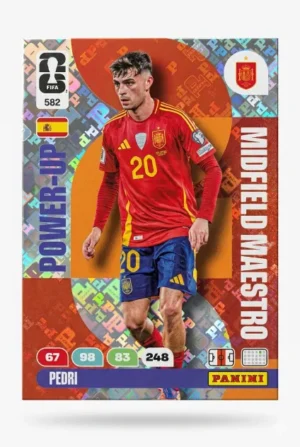 Pedri España Midfield Maestro #582 - Mundial Fútbol 2026 - Panini