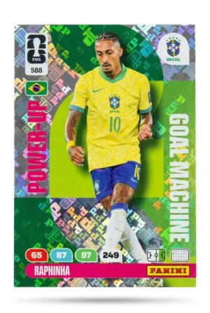 Raphinha Brasil Goal Machine #588 - Mundial Fútbol 2026 - Panini