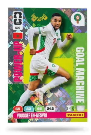 Youssef En-Nesyri Marruecos Goal Machine #599 - Mundial Fútbol 2026 - Panini