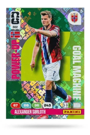 Alexander Sorloth Noruega Goal Machine #602 - Mundial Fútbol 2026 - Panini
