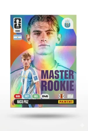 Nico Paz Argentina Master Rookie #608 - Mundial Fútbol 2026 - Panini