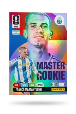 Franco Mastantuono Argentina Master Rookie #609 - Mundial Fútbol 2026 - Panini